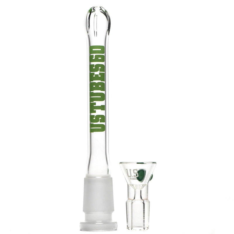 US Tubes - 20" Round Bottom 50x5 w/ 24mm Joint - Ice Pinch - Lime Green Classic Label - The Cave