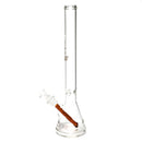 US Tubes - 20" Beaker 50x5 w/ 24mm Joint - White & Brown Vertical Label w/ Lucy Handle Slide - The Cave