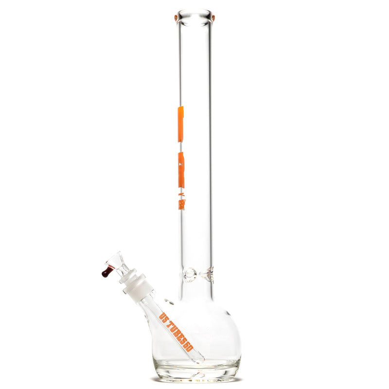 US Tubes - 20" Round Bottom 50x5 w/ 24mm Joint - Ice Pinch - Orange Classic Label - The Cave