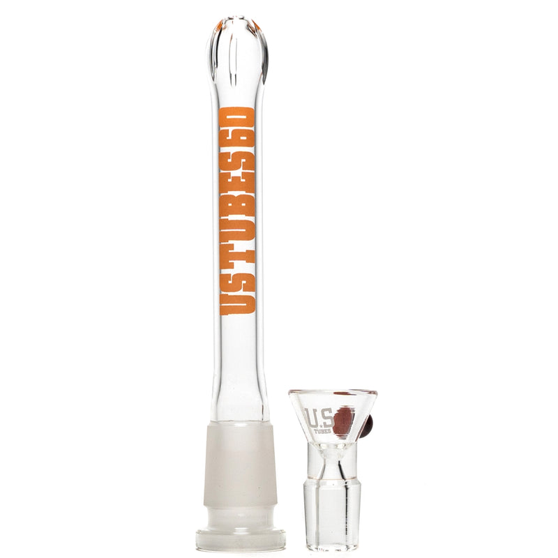 US Tubes - 20" Round Bottom 50x5 w/ 24mm Joint - Ice Pinch - Orange Classic Label - The Cave