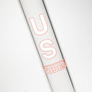 US Tubes - 20" Beaker 50x5 w/ 24mm Joint - White & Red Vertical Label w/ Purple Handle Slide - The Cave