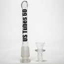 US Tubes - 21" Double Circ Beaker w/ 24mm - 50x5 - Black Vertical Label - The Cave