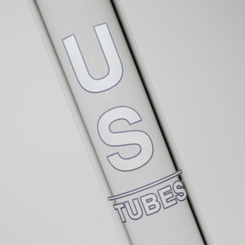 US Tubes - 20" Beaker 50x5 w/ 24mm Joint - White & Gray Vertical Label w/ Purple Slide - The Cave