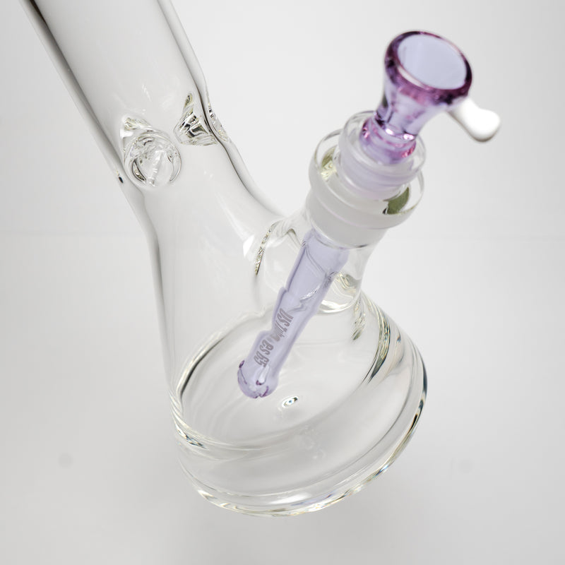 US Tubes - 20" Beaker 50x5 w/ 24mm Joint - White & Gray Vertical Label w/ Purple Slide - The Cave