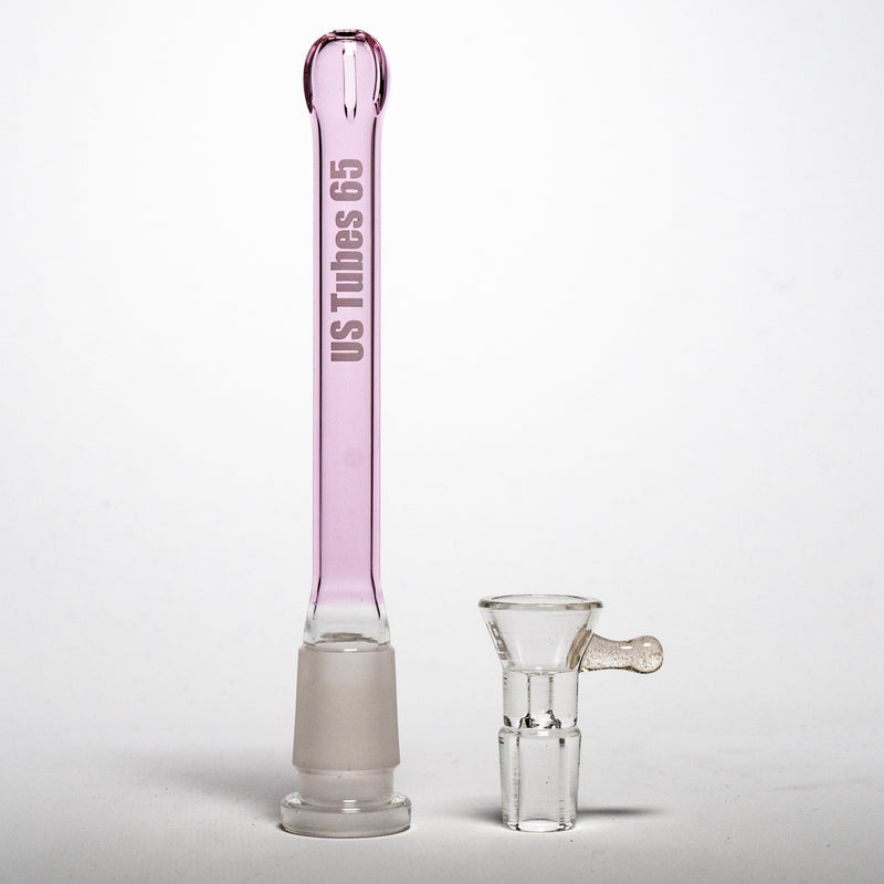 US Tubes - 17" Beaker - 50x7mm w/ 24mm Joint - Pink Vertical Label - The Cave