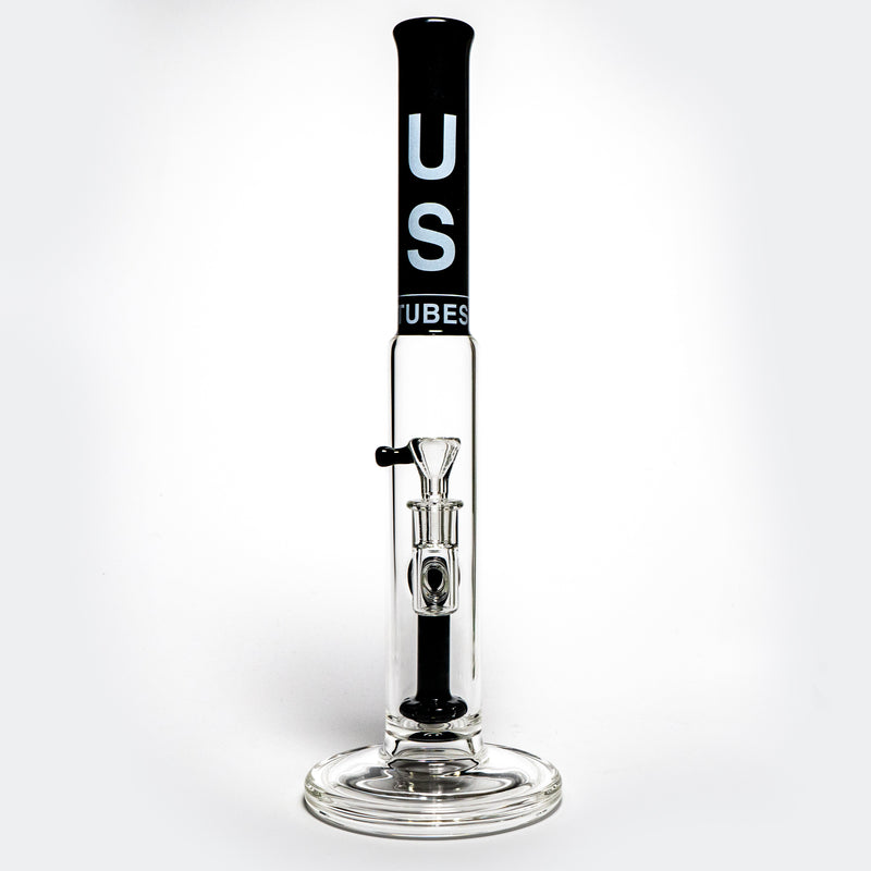 US Tubes - 15" Straight Fixed Circ 38x5 - Black Neck - White & Black Vertical Label - The Cave