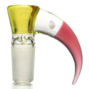 Unity Glassworks - 3 Hole Opal Horn Slide - 14mm - CFL Sunset Slyme & Karmaline - The Cave