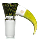 Unity Glassworks - 3 Hole Worked Opal Horn Slide - 14mm - Army & SS. Slyme - The Cave