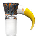 Unity Glassworks - 4 Hole Worked Opal Horn Slide - 18mm - Beach Jailhouse & Terps - The Cave