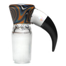 Unity Glassworks - 4 Hole Worked Opal Horn Slide - 18mm - Beach Jailhouse & Galaxy - The Cave