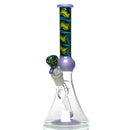 Unity Glassworks - Worked Beaker - Earth Water & Purple Satin - The Cave