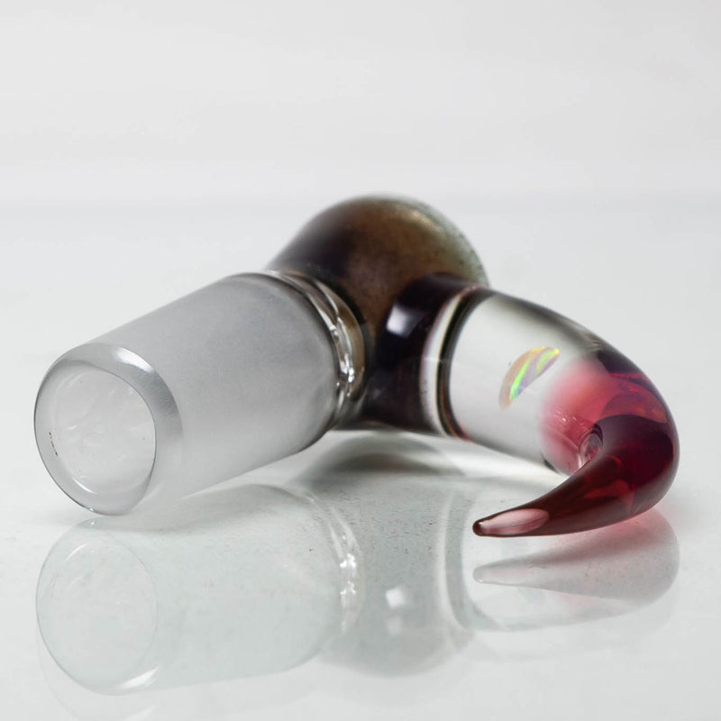 Unity Glassworks - 3 Hole Opal Horn Slide - 14mm - Blood Money & Karmaline - The Cave