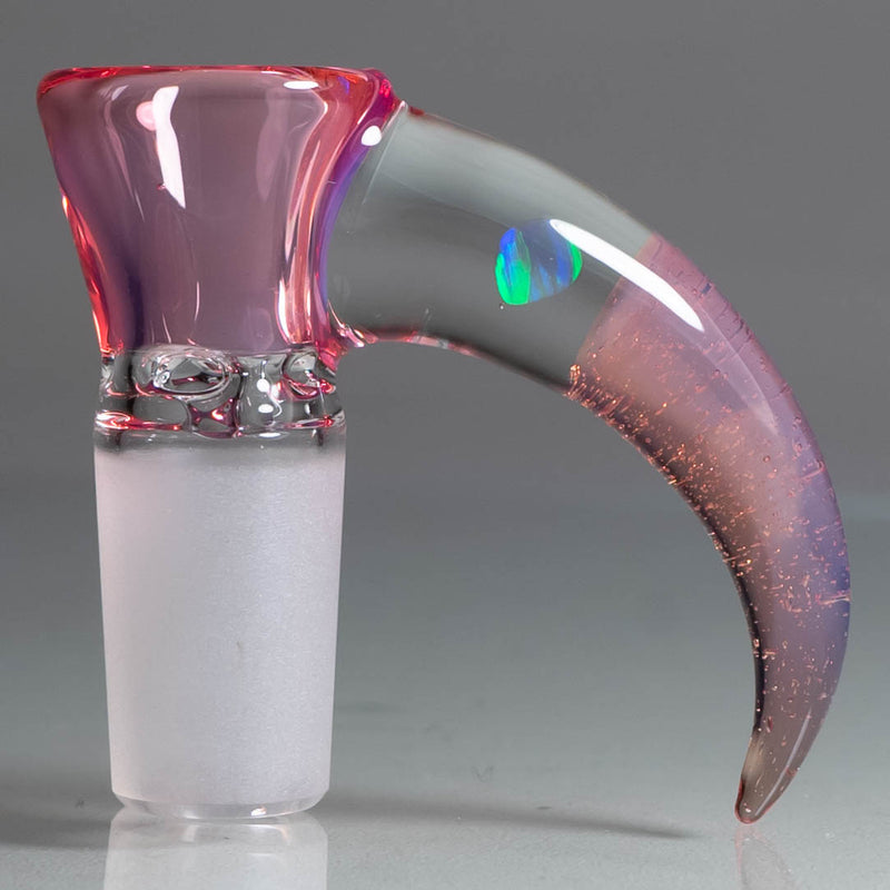 Unity Glassworks - 3 Hole Opal Horn Slide - 14mm - Karmaline & CFL Sunset Slyme - The Cave