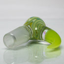 Unity Glassworks - 3 Hole Worked Opal Horn Slide - 14mm - Green White & Antidote - The Cave