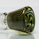 Unity Glassworks - 3 Hole Worked Opal Horn Slide - 14mm - Army & SS. Slyme - The Cave