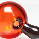 Unity Glassworks - Directional Bubble Cap - Pomegranate & Dragons Blood - The Cave