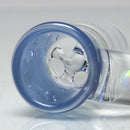 Unity Glassworks - 4 Hole Opal Horn Slide - 18mm - Blue Satin & Karmaline - The Cave