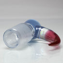 Unity Glassworks - 4 Hole Opal Horn Slide - 18mm - Blue Satin & Karmaline - The Cave