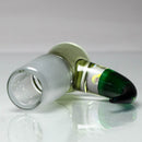 Unity Glassworks - 4 Hole Opal Horn Slide - 18mm - Metal Fleck & Exp. Green - The Cave