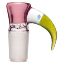 Unity Glassworks - 4 Hole Opal Horn Slide - 18mm - Karmaline & CFL Sunset Slyme - The Cave