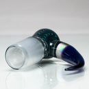 Unity Glassworks - 4 Hole Worked Opal Horn Slide - 18mm - Black Ice & Royal Jelly - The Cave