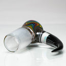 Unity Glassworks - 4 Hole Worked Opal Horn Slide - 18mm - Rainbow & Galaxy - The Cave