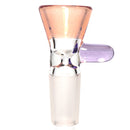 Unity Glassworks - Single Hole Martini Slide - 14mm - CFL Sunset Slyme & Purple Rain - The Cave