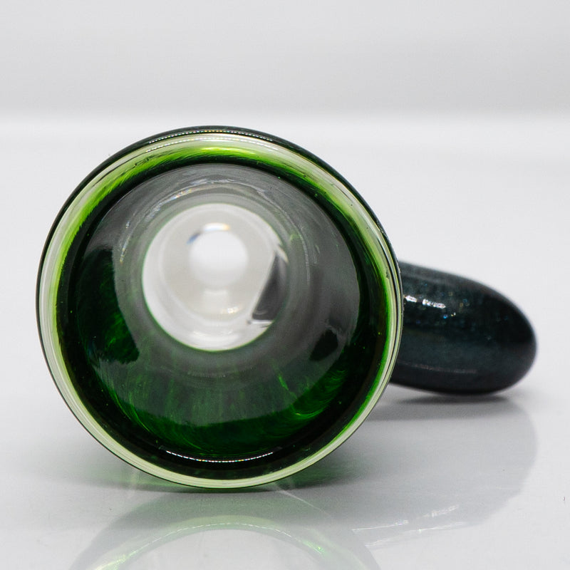 Unity Glassworks - Single Hole Martini Slide - 14mm - Exp. Green & Unobtainium - The Cave