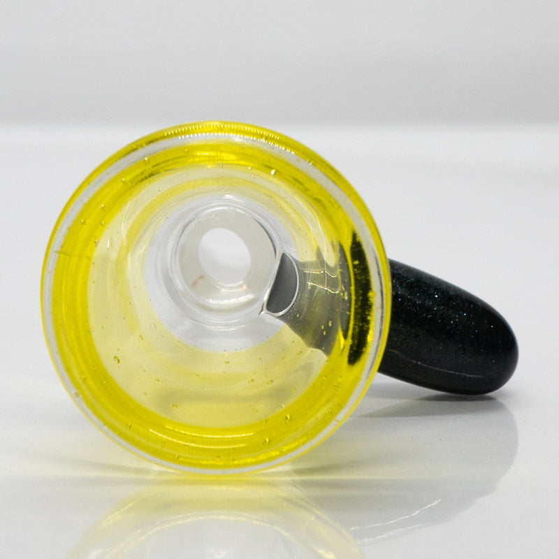 Unity Glassworks - Single Hole Martini Slide - 14mm - Citrine & Unobtainium - The Cave