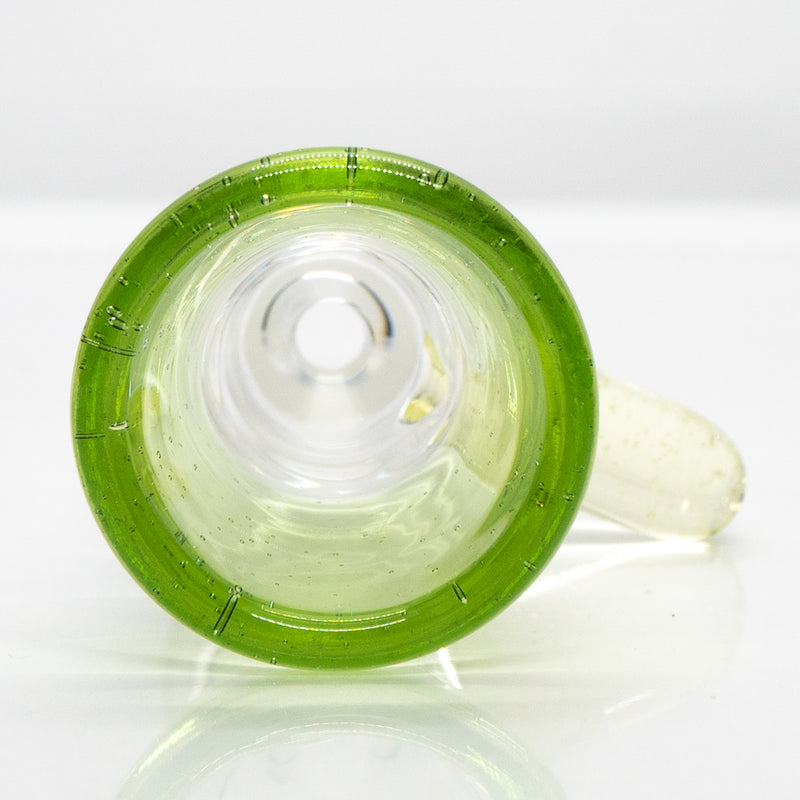 Unity Glassworks - Single Hole Martini Slide - 18mm - NS Exp. Green & UV Nova - The Cave