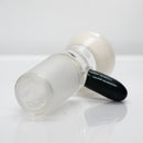 Unity Glassworks - Single Hole Martini Slide - 18mm - UV White Satin & Blue Stardust - The Cave