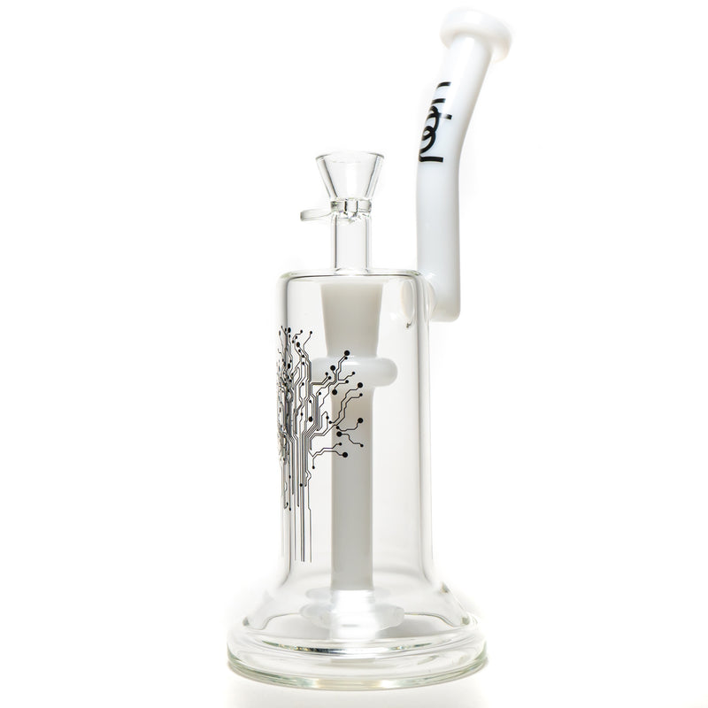 Urbal Technologies - Hybrid 4 Hole Bubbler - 18mm - White w/ Black Tree Label - The Cave