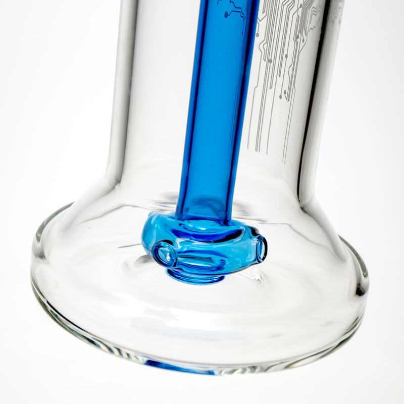 Urbal Technologies - Hybrid 4 Hole Bubbler - 18mm - Blue w/ White Tree Label - The Cave