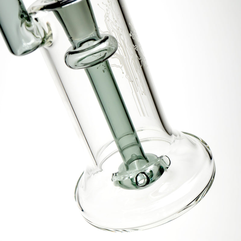 Urbal Technologies - Hybrid 4 Hole Bubbler - 18mm - Smoke w/ White Tree Label - The Cave