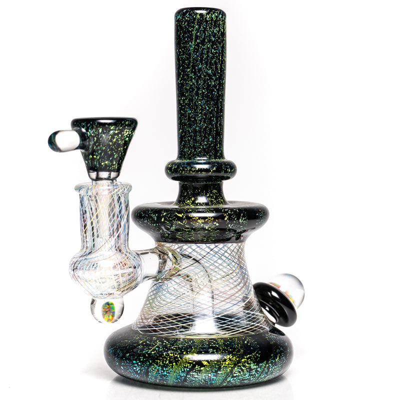 Crux Glass - Banger Hanger - Green Dichro w/ Rainbow Retti - The Cave