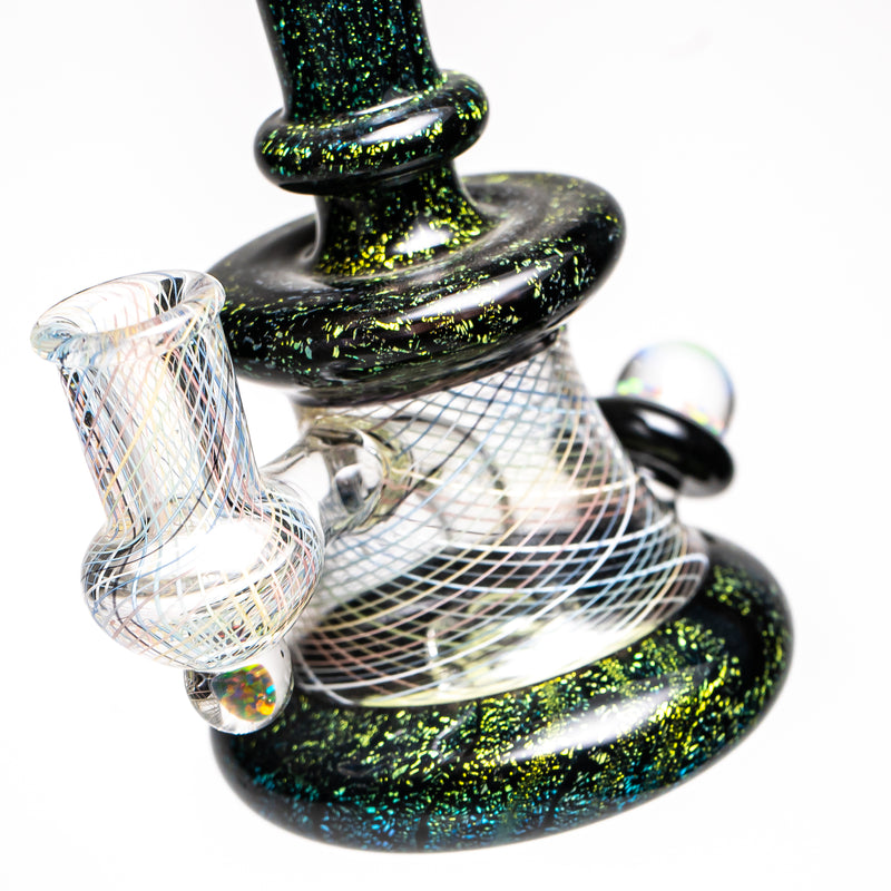 Crux Glass - Banger Hanger - Green Dichro w/ Rainbow Retti - The Cave