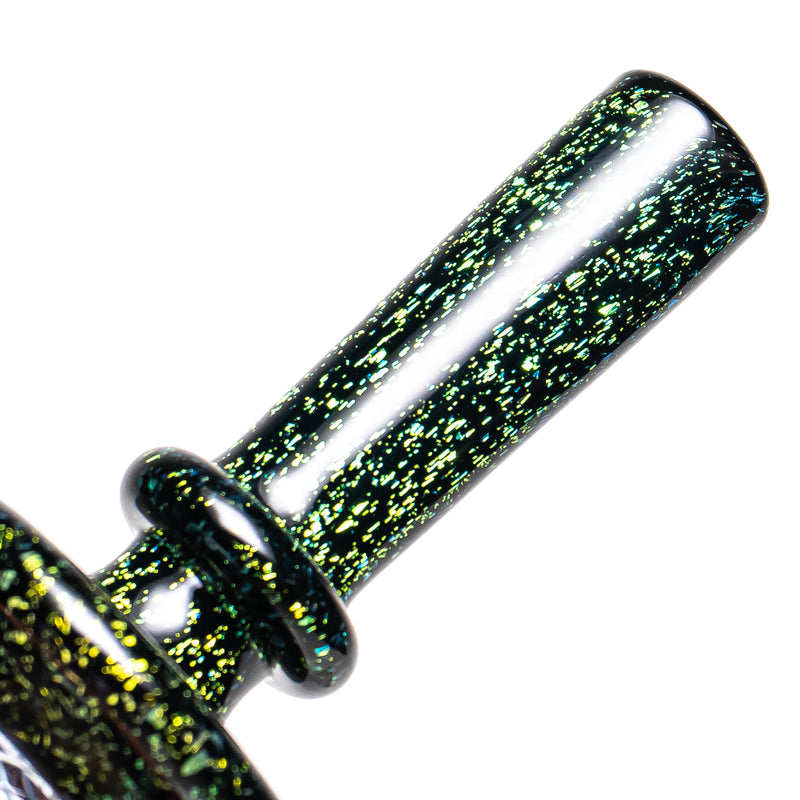 Crux Glass - Banger Hanger - Green Dichro w/ Rainbow Retti - The Cave