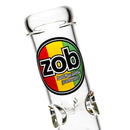 ZOB Glass - 15" Straight UFO Perc - Circle Instrum Label - Rasta - The Cave
