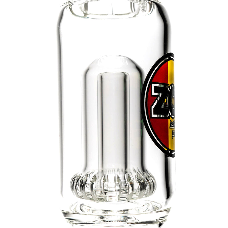 ZOB Glass - 15" Straight UFO Perc - Circle Instrum Label - Rasta - The Cave