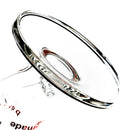 ZOB Glass - 14" Straight Fixed Circ Stem - Shattered Label - Red & Sandblast - The Cave