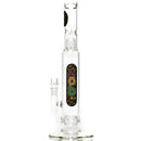 ZOB Glass - 16" Reduced Straight Zobello Perc - Oval Stars Label - Rasta - The Cave