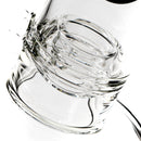 ZOB Glass - 16" Reduced Straight Zobello Perc - Striped Instrum Label - Black & White - The Cave