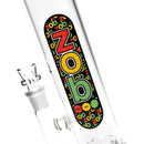 ZOB Glass - 16" Reduced Straight Zobello Perc - Oval Stars Label - Rasta - The Cave