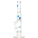 ZOB Glass - 18" Straight Zobello to UFO Perc - Crosshair Label - Blue & Sandblast - The Cave