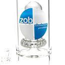 ZOB Glass - 18" Straight Zobello to UFO Perc - Crosshair Label - Blue & Sandblast - The Cave