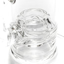 ZOB Glass - 16" Reduced Straight Zobello Perc - Striped Instrum Label - Black & White - The Cave