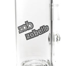 ZOB Glass - 18" Straight Zobello to UFO Perc - Circle Instrum Label - Black & White - The Cave