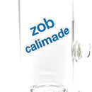 ZOB Glass - 18" Straight Zobello to 8 Arm Tree Perc - Pyramids Label - Blue & Sandblast - The Cave