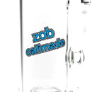 ZOB Glass - 18" Straight Zobello to 8 Arm Tree Perc - Classic Circle Label - Blue & Black - The Cave