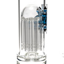 ZOB Glass - 16" Straight Wubbler 8 Arm Tree Perc - Pyramids Label - Blue & Black - The Cave